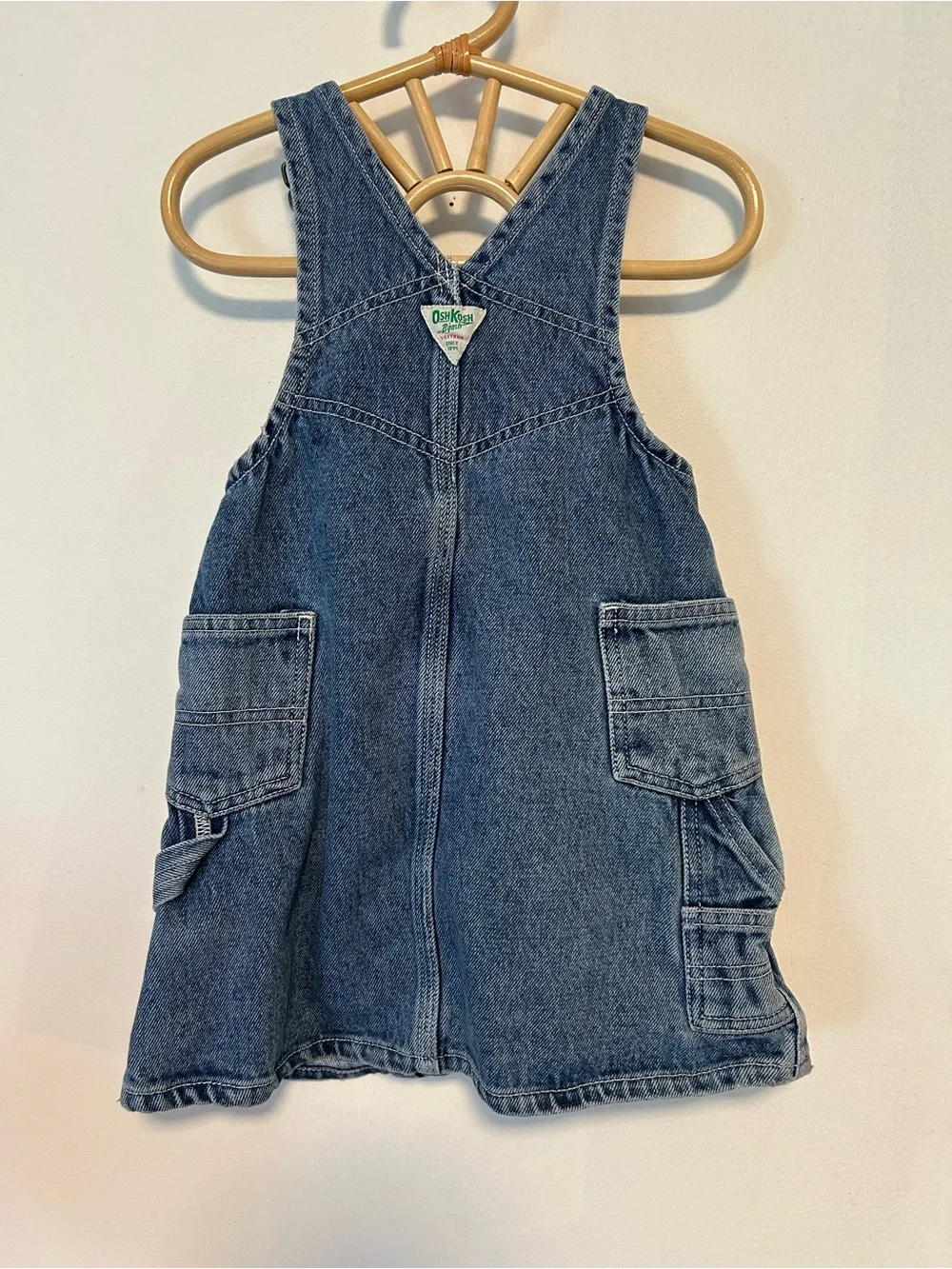Authentic Vintage OshKosh B’gosh Denim Overall Jumper Dress 2000 Y2K